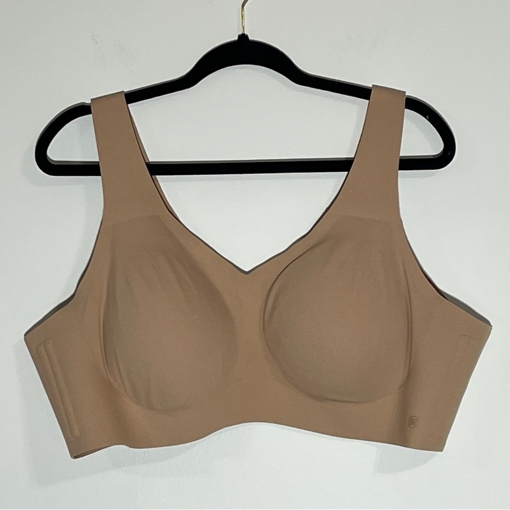 Honeylove V-Neck Bra Size Pullover Size 3x Nude Wide Smooth Straps